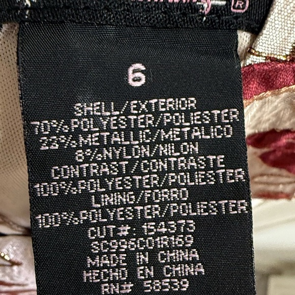 Formal Floral  Halter Dress with Red and Gold Accents Girl 6 - Picture 4 of 6